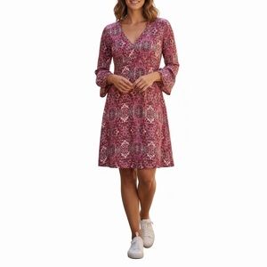 Silk Nanette Lepore Pink Patterned Dress Size 6